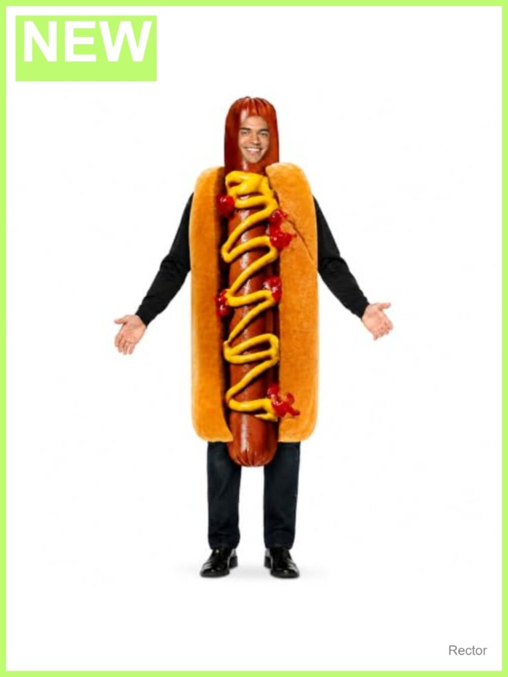 Adult Hot Dog Costume Funny Food Halloween Cosplay Unisex